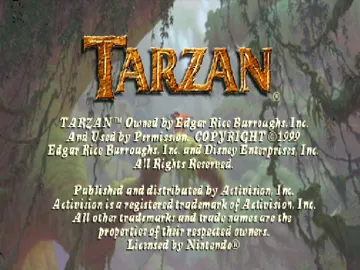 Tarzan (Europe) screen shot title